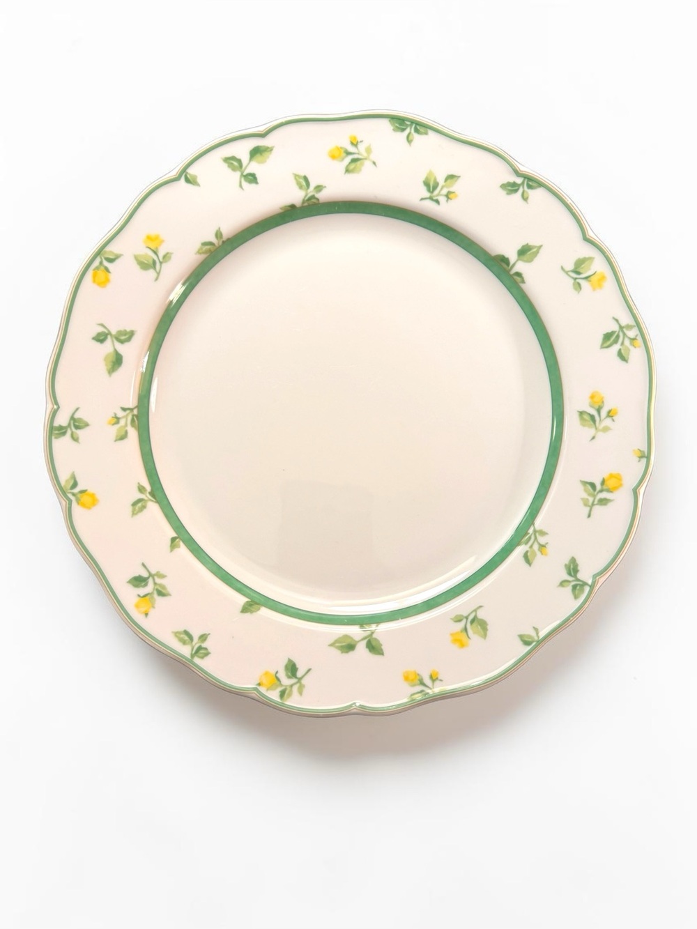 Wedgwood Summer Dream Collection Fleuret Porcelain Dinner Plate Floral Yellow